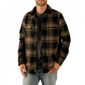 NEW SENDERO PROVISIONS CO. pinedale flannel shirt in tan/black